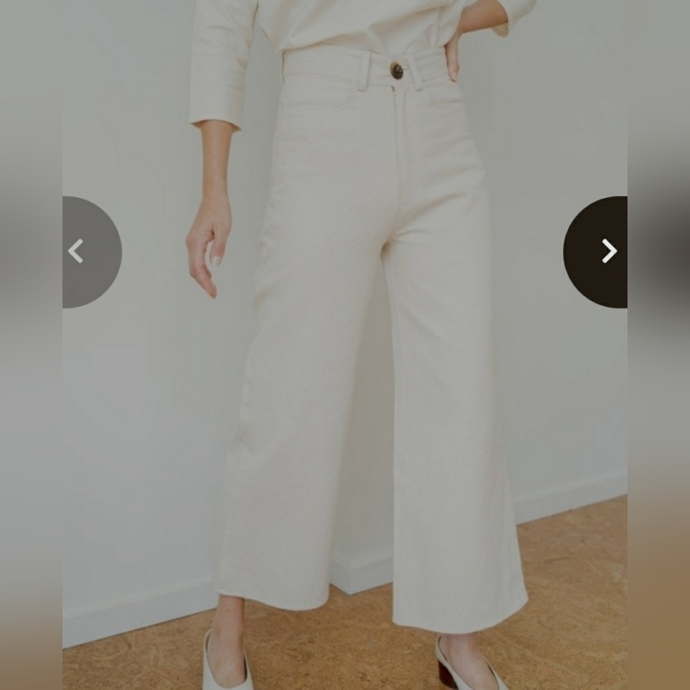 Tribe Alive Cream Wide Leg Jeans - Picture 12 of 15